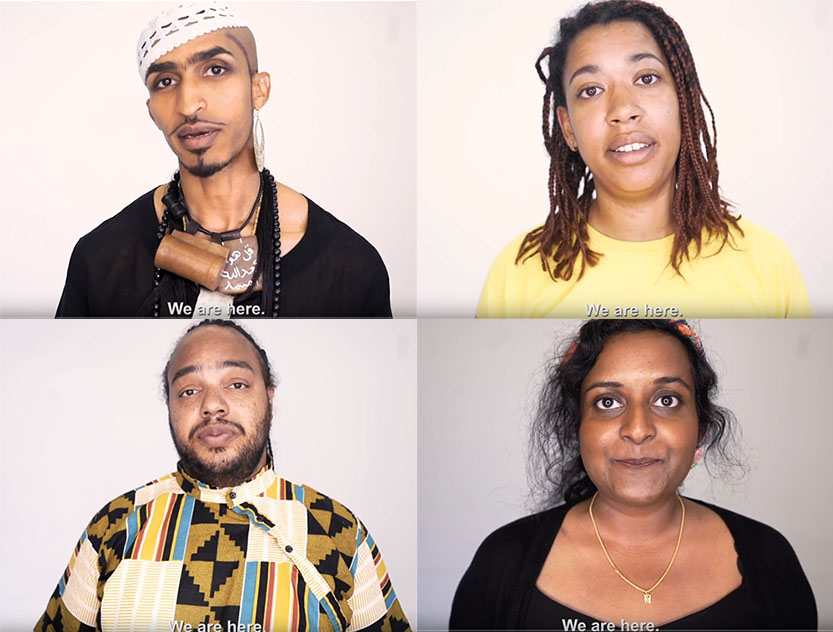 Billedkunstner Ahmed Umar, manusforfatter Amy Black Ndiaye, koreograf Thomas Talawa Prestø og forfatter Rita Paramalingam er fire av kunstnerne som bidrar i filmen.