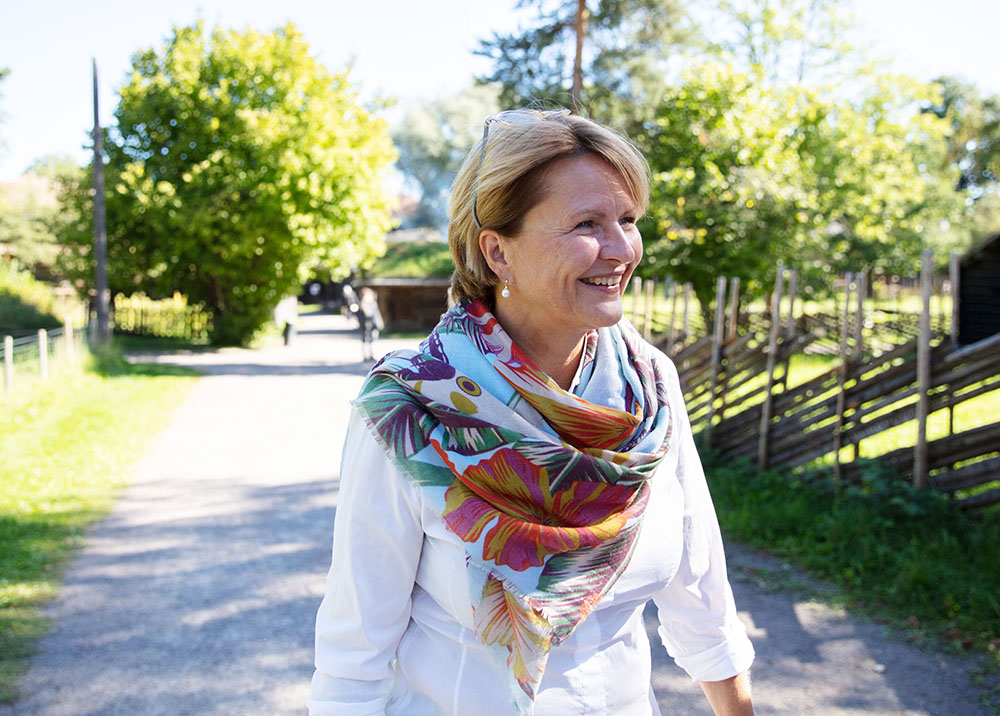 Nina Refseth, direktør ved Norsk Folkemuseum ser frem til å dele erfaringer med Cristin. Foto: Haakon Harriss