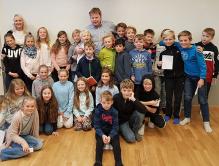 Som kick off til juryeringen hadde klasse 5b på Ekeberg skole besøk av forfatteren Jørn Lier Horst.