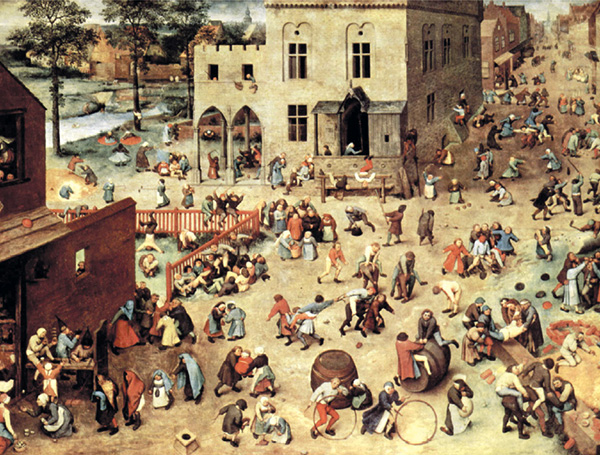 Man har fått øynene opp for i hvilken grad barn faktisk har vært til stede i kunsten.  Et mye brukt eksempel på dette er den flamske maleren Pieter Breugels storslagne «Lekende  barn» fra 1560, hvor vi finner mer enn åtti former for lek avbildet.